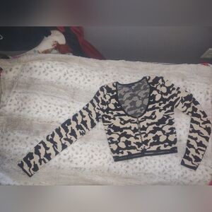 Beige and Black women's sweater